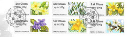 GB -  Post & GO Stamps (6)   2014  FLOWERS PART 1   FDC Or  USED  "ON PIECE" - SEE NOTES  And Scans - 2011-2020 Decimal Issues