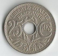 Pièce De Monnaie 25 Centimes Lindauer 1931 - 25 Centimes