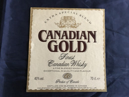 Ancienne étiquette De Whisky Canadien Canadian Old Label - Whisky