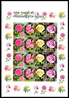 India 2007 Fragrance Of ROSES Complete Se-tenant Sheetlet, MNH - Andere & Zonder Classificatie
