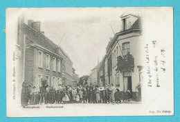 * Maldegem (Oost Vlaanderen) * (Phototypie R. Heysse - Imp Fr. Cabuy) Statiestraat, Animée, Zeldzaam, Unique, TOP - Maldegem