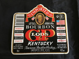 Ancienne étiquette De Bourbon Whiskey Old Label - Whisky