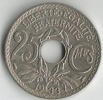 Pièce De Monnaie 25 Centimes Lindauer 1933 - 25 Centimes