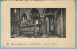 L'Abbaye De Maredsous-(Anhée)+/-1940-Eglise Abbatiale-Choeur Des Moines-Cachet "Hôtel Des Ardennes, Han-sur-Lesse" - Anhée