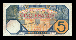 # # # Seltene Banknote Französisch Westafrika (French West Africa) 5 Francs 1927 # # # - Estados De Africa Occidental