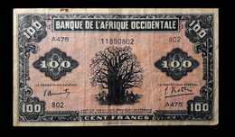 # # # Seltene Banknote Französisch Westafrika (French West Africa) 100 Francs 1942 # # # - West African States