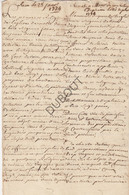 Bois-Seigneur-Isaac - Manuscript - 1774 - Le Prieur Et Religieux De L'Eglise De Notre Dame (V1885) - Manuscritos