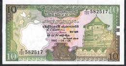 SRI LANKA P96 10 RUPEES 1990 #F/131       UNC. - Sri Lanka