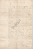 Bois-Seigneur-Isaac - Manuscript - 1720 - Signé Par Le Seigneur D'Ophain Belhomme!  (V1876) - Manuscrits