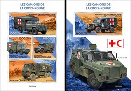 Centrafrica 2022, Red Cross Vehicle, 4val In BF+BF - Primeros Auxilios