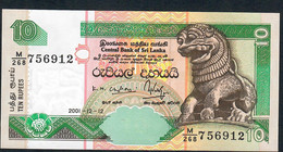 SRI LANKA P108b 10 RUPEES 12.12.2001 #M/268 UNC. - Sri Lanka