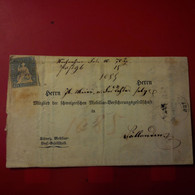 LETTRE ZURICH 1855 TIMBRE 10 CENTIMES - Storia Postale