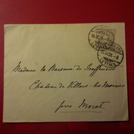 LETTRE POUR CHATEAU DE VILLARS LES MOINES PRES MORAT CACHET COURGEVAUX - Marcofilie