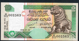 SRI LANKA P115a  10  RUPEES   2006.07.03 #M/553    UNC. - Sri Lanka