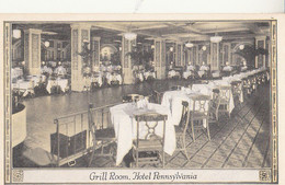 2082 – New York City – Hotel Pennsylvania – Grill Room Restaurant – Excellent Condition – 2 Scans - Bars, Hotels & Restaurants