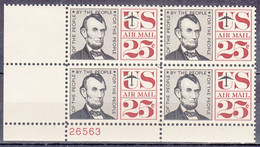 UNITED STATES    SCOTT NO C59  MNH   YEAR  1959  PLATE NUMBER BLOCK - 2b. 1941-1960 Neufs