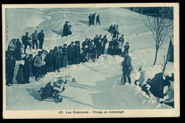 Les Diablerets Virage En Bobsleigh 1918 Decaux - VD Vaud