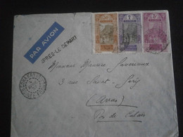 GUINEE GUINEA LETTRE COURRIER 114 93 77 ENVELOPPE CONARKY COLONIE FRANCAISE AVION PLANE APRES LE DEPART ARRAS PAS CALAIS - Briefe U. Dokumente