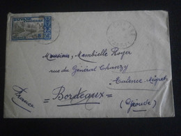 GUYANE GUYANA LETTRE COURRIER 120 ENVELOPPE CAYENNE COLONIE FRANCAISE FRENCH COLONY BORDEAUX GIRONDE SCEAU CIRE - Storia Postale