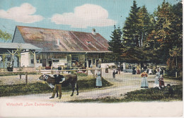 AK: Carte Postale, 1908 Wirtschaft " Zum Eschenberg " 2x Mi: 97 / ZNr: 103 Von Winterthur Nach Feldkirch - Restaurantes