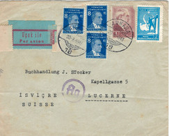 Ankara 1943 > Luzern - Atatürk Zensur Ag - Rs: Via Wien - Brieven En Documenten