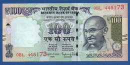 INDIA - P.105ad –  100 Rupees 2016 UNC Plate Letter E,  Serie 0BL 44517* - Inde