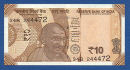 INDIA - P.109* –  10 Rupees 2021 UNC, Without Plate Letter,  Serie 34B 2444** - Inde