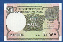 INDIA - P.117A –  1 Rupee 2020 UNC, Plate Letter L,  Serie 07A 1600** - Inde