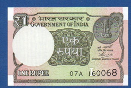 INDIA - P.117A –  1 Rupee 2020 UNC, Plate Letter L,  Serie 07A 1600** - India