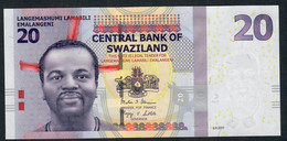 SWAZILAND ESWATINI P37c 20 EMALANGENI  2017 #AB    UNC. - Swasiland