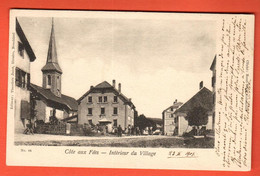 ZSH-06 La Côte-aux-Fées  Val-de-Travers, Intérieur Du Village ANIME  Dos Simple. Circ. 1901 . Jacot 44 - Travers