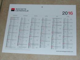 France Calendrier 2016 Calendar Type Banque SOGENAL Société Générale - Grand Format : 2001-...