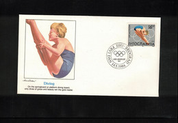 Yugoslavia / Jugoslawien 1984 Olympic Games Los Angeles - Diving FDC - Plongée