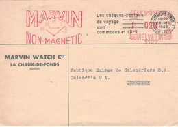 Marvin Non Magnetic Suisse Uhr Zeiger 3127 1946 Chaux De Fonds > Immensee - Reiseschecks - Frankiermaschinen (FraMA)