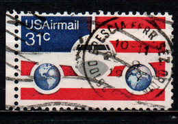 STATI UNITI - 1976 - Plane, Globes &  Flag - USATO - 3a. 1961-… Gebraucht