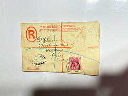 (1 M 4) Registered Letter (as Seen) Posted From St Helena To England (written 1947 ? Or 1953 ?) - Sainte-Hélène