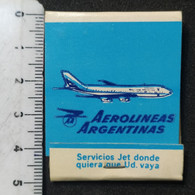 Caja Carterita Fósforos Aerolíneas Argentinas Con Propaganda Cigarrillos Kent - Completa - Boites D'allumettes