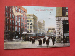 As Is Paper Rub Left Side-- Trolleys  On Riverside Ave.    Spokane  Washington > Spokane      Ref 5828 - Spokane