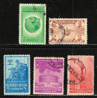 CUBA  1942 SCOTT 368-372 USED $1.50 - Gebraucht