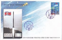1998 North Korea   First Satellite Kwangmyongsong -1 Rocket Stamp  First Day Cover FDC - Azië