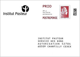 France 2018 - PAP - Mi 7075 Ay - YT 5253 ( Marianne L'Engagée - Institut Pasteur ) Mention Phil@poste - Prêts-à-poster:reply