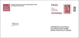 France 2018 - PAP - Mi 7075 Ay - YT 5253A ( Marianne L'Engagée - Apprentis D'Auteuil ) Mention Philaposte - Prêts-à-poster:reply