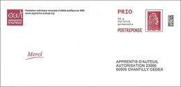 France 2018 - PAP - Mi 7075 Ay - YT 5253 ( Marianne L'Engagée - Apprentis D'Auteuil ) Mention Phil@poste - PAP: Antwort