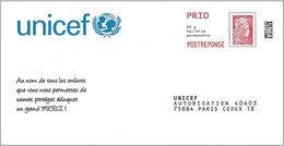 France 2018 - PAP - Mi 7075 Ay - YT 5253 ( Marianne L'Engagée - UNICEF ) Mention Phil@poste - Prêts-à-poster: Réponse