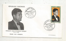 FDC, Premier Jour, GABON , Lettre, 1964, LIBREVILLE , Président JOHN FITZGERALD KENNEDY - Gabon (1960-...)