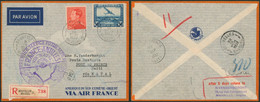 Affranch. Mixte (Poortman) Sur L. Par Avion En R De Bruxelles(1937) > Port-au-prince (Haïti) Via Natal / France-Antilles - Other & Unclassified