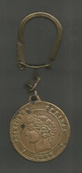 Porte Clés , Clefs, Représentation D'une Monnaie 10 Centimes 1906, Peinture Freitag, Dia. 30 Mm, Frais Fr 1.95 E - Key-rings