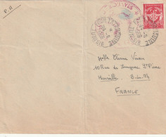 LETTRE 1956 FM Timbre FM De France FOUM TATAHOUINE Régiment De ZOUAVES - Autres & Non Classés