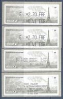 Lisa - ATM - Salon D'automne 2001 - Tour Eiffel - Paris - Avec Reçu Sur 2 Vignettes - 1999-2009 Illustrated Franking Labels