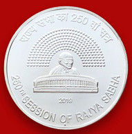 India 2019 "PROOF COIN" 250th Session Of Rajya Sabha / MAHATMA GANDHI Rs.250 SILVER "PROOF Coin" SCARCE As Per Scan - Non Classés